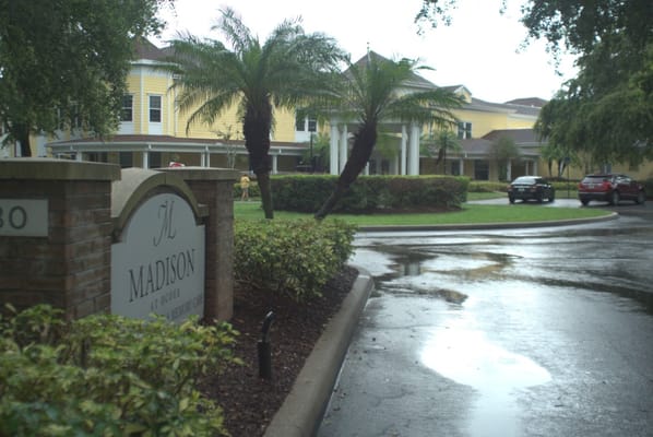 Exterior view of Madison at Ocoee with palm trees
