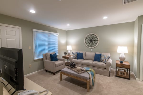 Cozy interior living room with soft lighting