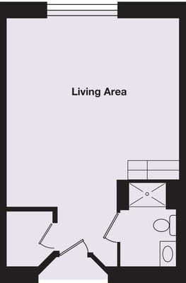 Floor plan of a living area