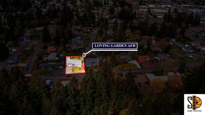 Aerial view of Loving Garden Adult Family Home