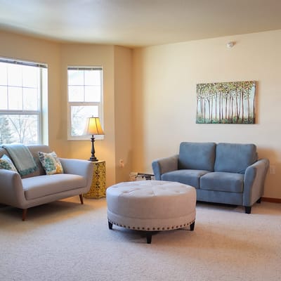 A cozy interior living space with furniture