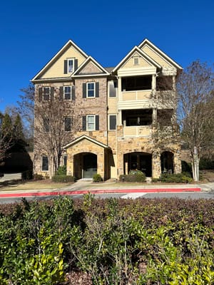 Front exterior view of the retirement community building