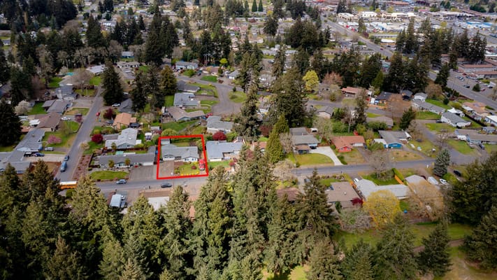 Aerial view of the Loving Garden Adult Family Home