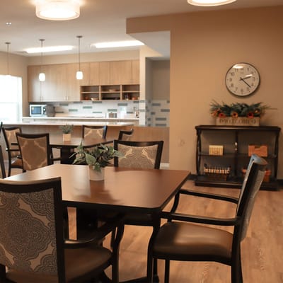 Interior of a common area with furniture and decor