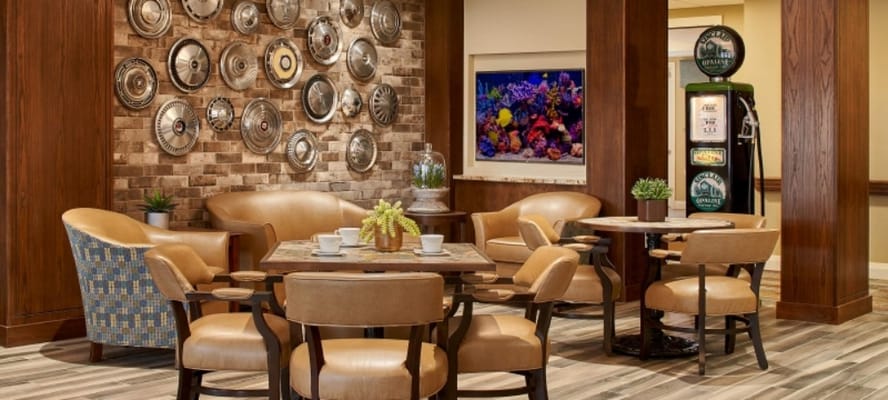 Cozy common area with seating and decor