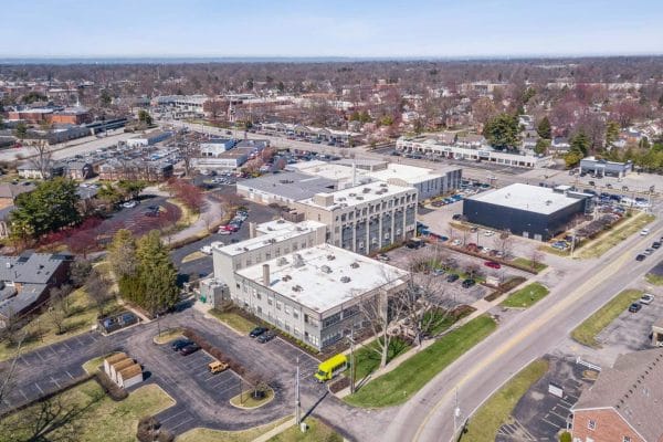 Aerial view of Vitality Living St. Matthews and surrounding area