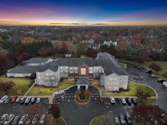 Aerial view of Monmouth Crossing Assisted Living facility