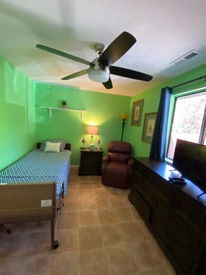 Cozy interior view of a resident's room