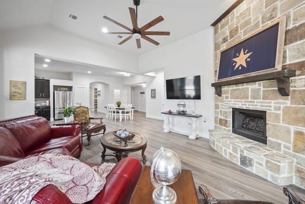 Bright interior living area with a cozy feel