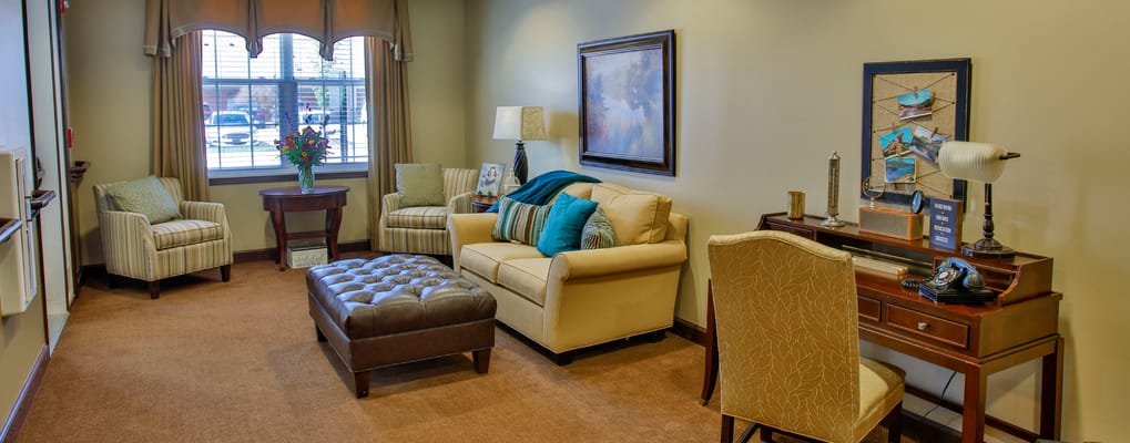 Cozy common area with seating and decor