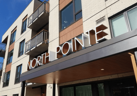Front exterior view of the North Pointe building