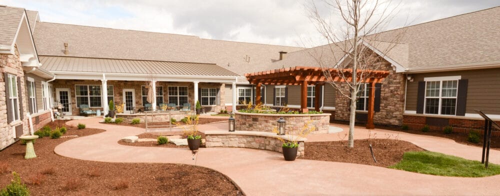 Beautifully landscaped outdoor space for residents