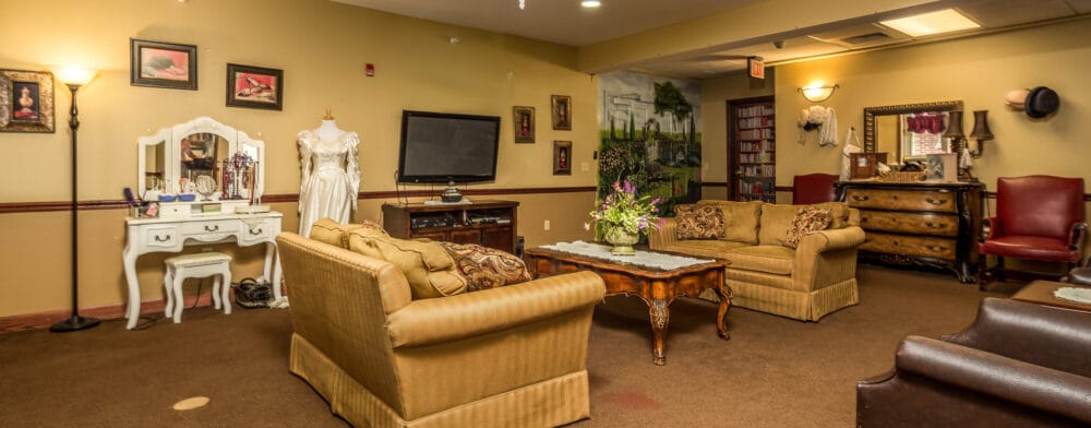 Interior common area with couches and decor