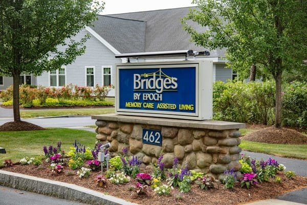 Exterior sign for Bridges® by EPOCH at Mashpee