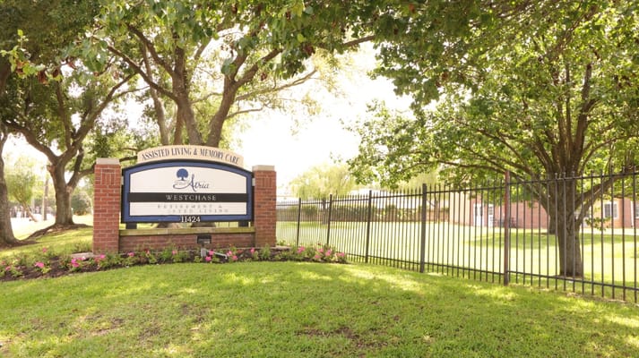 Exterior sign of Atria Westchase facility