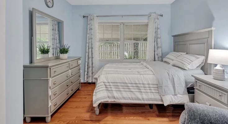 Cozy bedroom in an assisted living facility