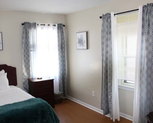 Bright resident room with natural light