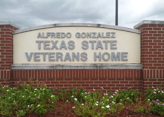 Signage for Alfredo Gonzalez Texas State Veterans Home