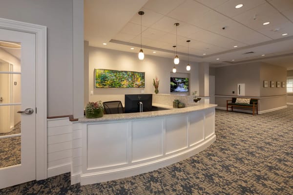 Interior view of the facility's reception area
