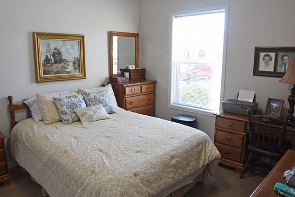 Cozy bedroom in a senior living facility