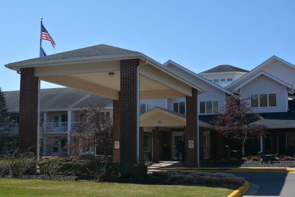 Main entrance of StoryPoint Grand Rapids West senior living facility