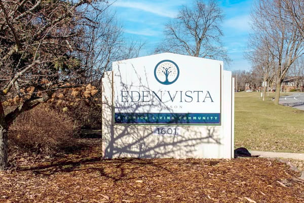 Signage for Eden Vista Madison facility
