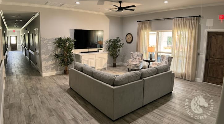 Bright common area with a cozy seating arrangement