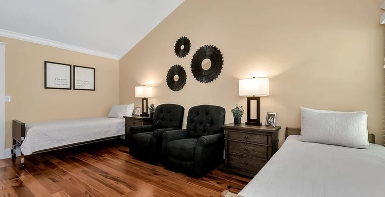 Cozy interior of a shared resident room