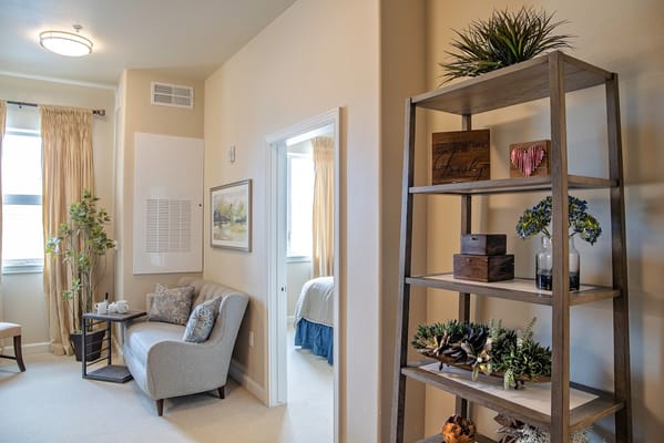 Cozy interior of a resident room with decor