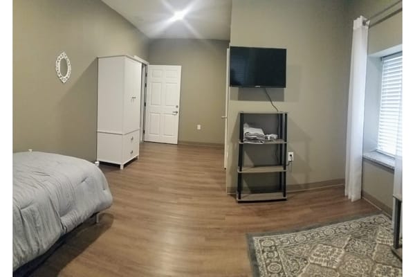 Interior view of a private room in a senior living facility