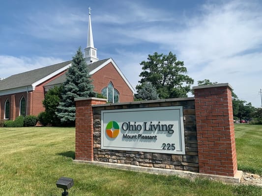 Exterior view of Ohio Living Mount Pleasant facility sign