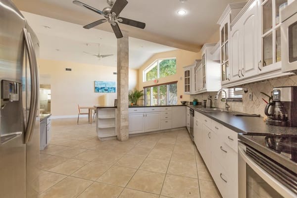 Interior view of a well-lit kitchen area in the facility