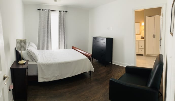 Bright and spacious private resident room