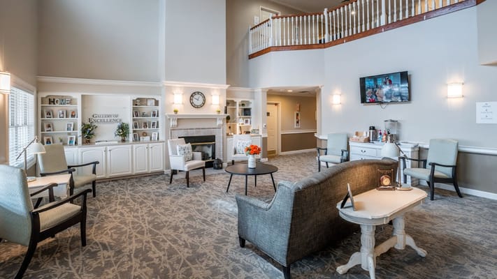 Common area with comfortable seating and decor