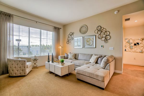 Bright and inviting common area with comfortable seating