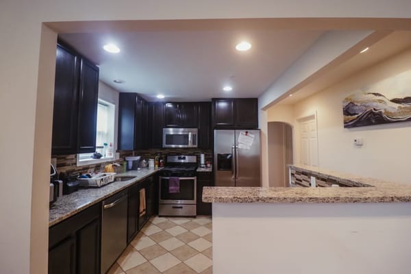 Modern kitchen in an assisted living facility