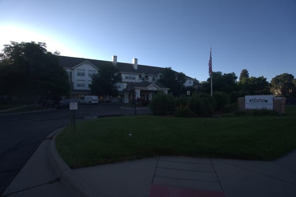 Exterior view of Woodland Estates Senior Living facility