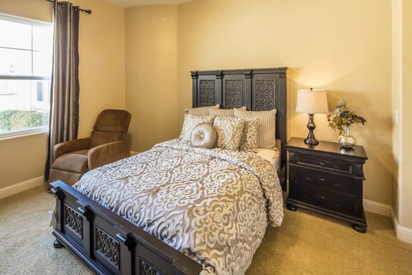 Cozy private bedroom with elegant decor