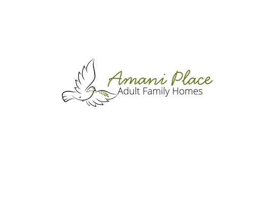 Amani Place logo on a black background
