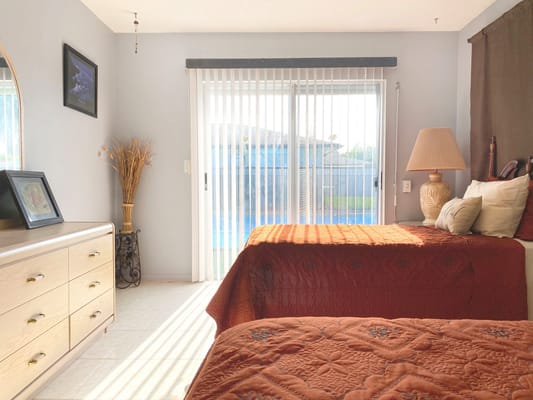 Cozy private bedroom with natural light
