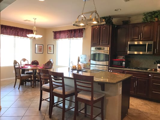 Bright kitchen space with dining area and natural light