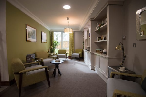 Bright and welcoming common area with seating