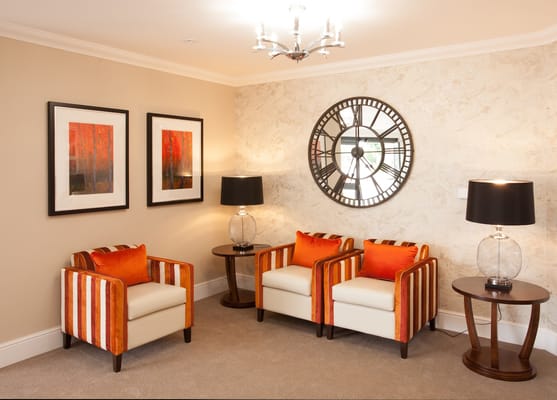 Cozy common area with stylish seating and decor