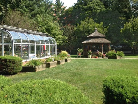 Beautiful outdoor space with a gazebo and garden