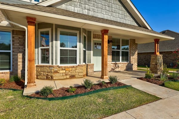 Front porch area of a senior living facility