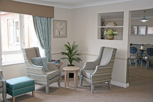 Bright common area with comfortable seating