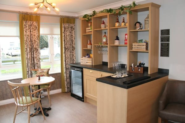 Interior common area with a bar setup