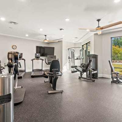 Well-equipped fitness area with exercise machines