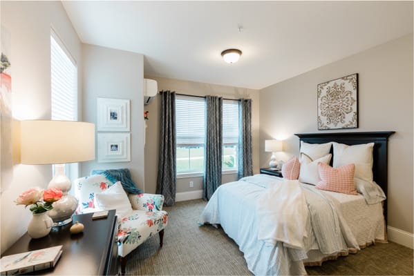 Cozy private resident room with soft lighting