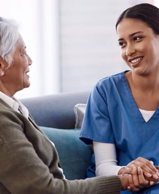 Supportive interaction between a caregiver and a resident